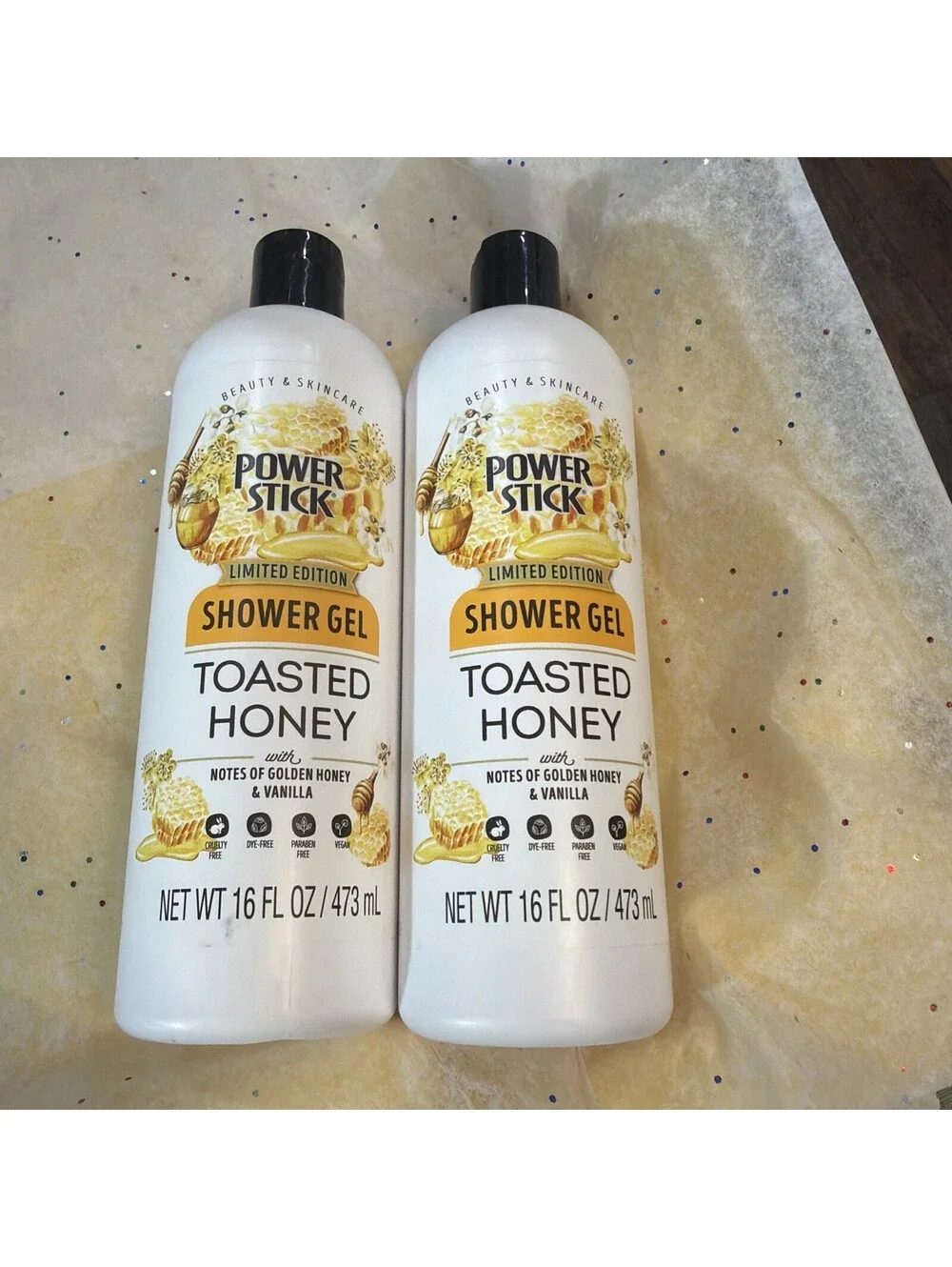 Power Stick Toasted Honey Vanilla Limited Edition Shower Gel 16 fl oz Fast Ship